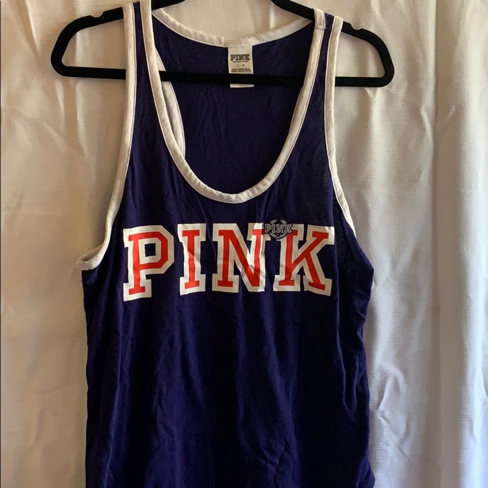 PINK racer back tank, size L